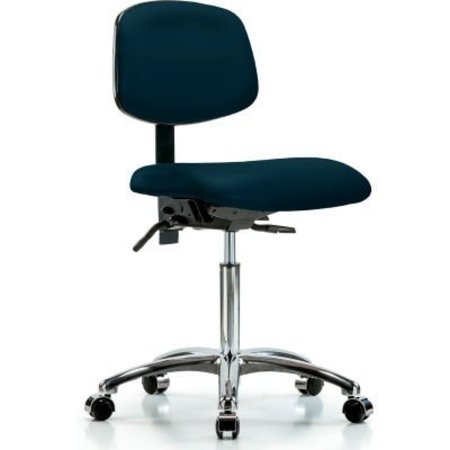 E COM Blue Ridge Ergonomics„¢ Antibacterial Task Chair - Marine Blue VMBCH-CR-T0-A0-NF-CC-8801